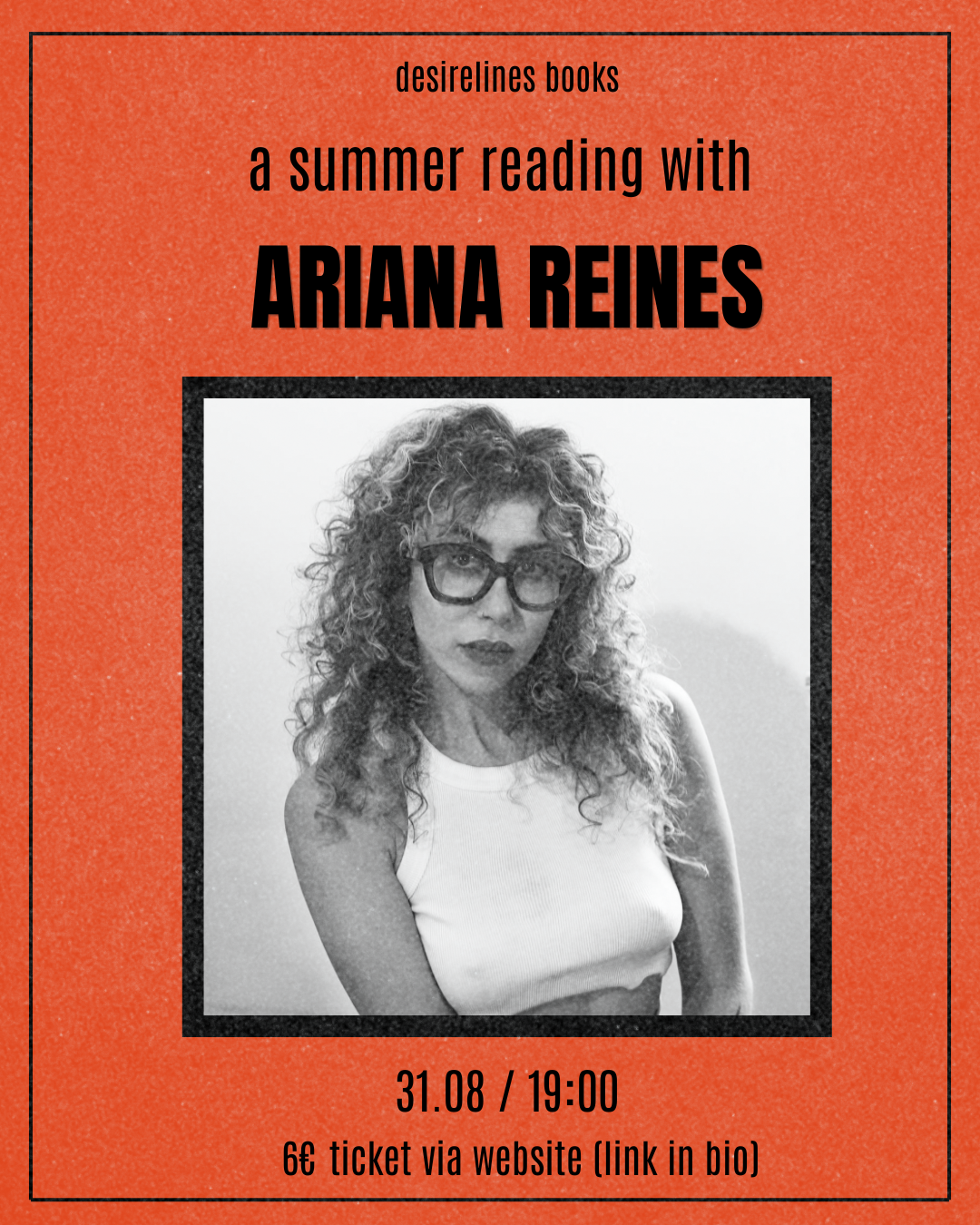 An Evening with Ariana Reines at desirelines books