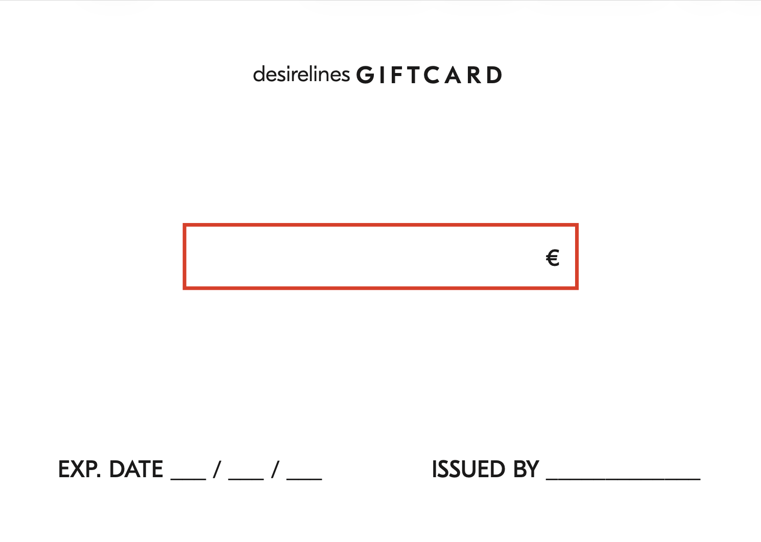 ONLINE GIFT CARD (Website Only)